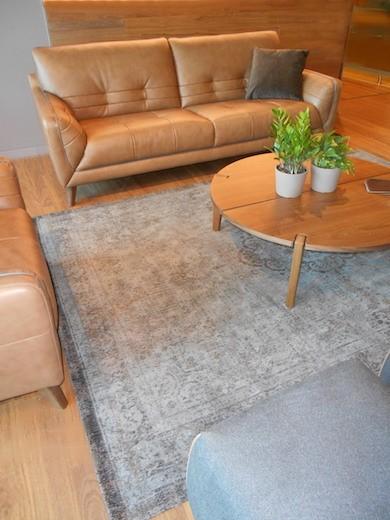 Natuzzi anticipates the new rugs, to be rolled out across the U.S., will help boost sales. Shown is a Fading World medallion rug woven of cotton chenille.