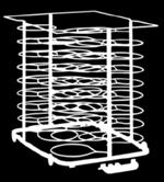 Ø 23 plates (3 1 /3-85 mm pitch) 15 3 /8 x 25 13 /16 x 28 3 /8-390 x 655 x 720 mm Mobile banqueting rack Oven size 102 922052