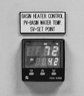 operation Temperature Controller with Readout The controller acts as an ON OFF thermostatic type controller with a constant set point of 42 F.