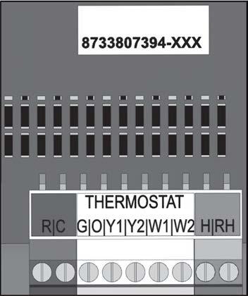 Thermostat Connections 33 THERMOSTAT CONNECTIONS The HPC is equipped with a standard coded Thermostat interface connectors. Refer to the figures below. ALARM TERMINAL WIRING Fig.