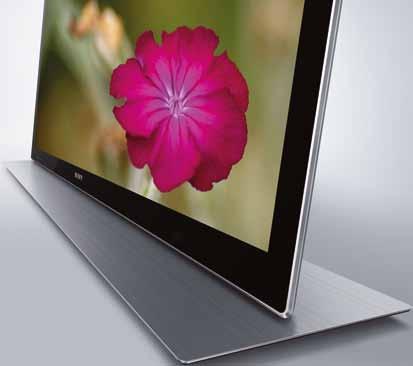 6 Sleek Monolithic design Frameless beauty begins with the images it displays.