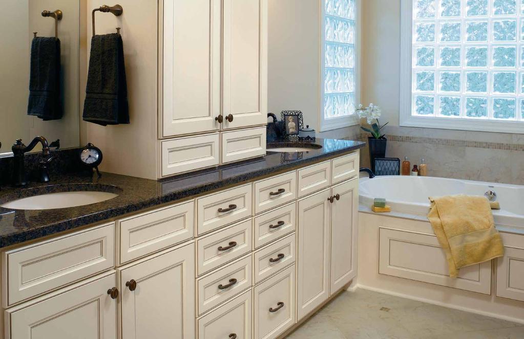 BATHS & OTHER ROOMS Why not enjoy the indispensable functionality cabinets bring to the kitchen in other rooms of your home?