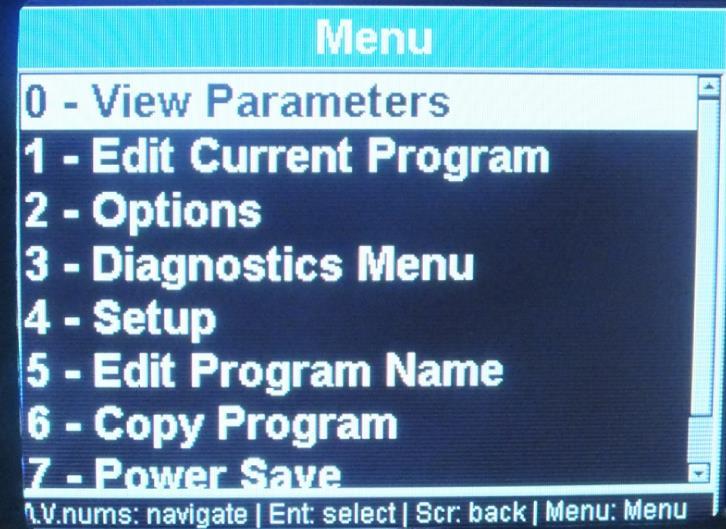 - by pressing the arrow you will change to the different parameters and to update the different value If you want to change your program, press the CLEAR key and re-enter a different program number