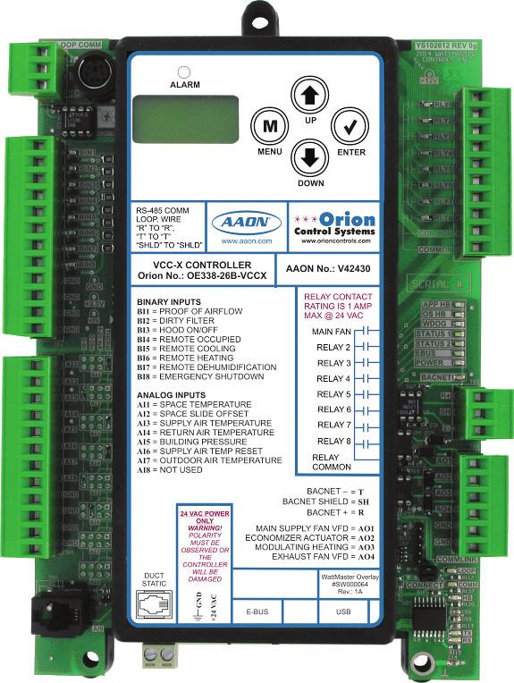 VCC-X Controller Technical Guide VCC-X Controller Code: SS1079