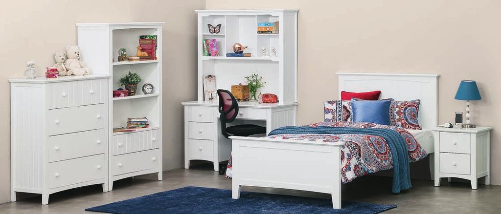 W1200xD595xH1920mm $659 Tallboy W900xD450xH1170mm Cooper Bedroom Fantastic American Poplar timber bedroom suite with classic appeal in two tone.