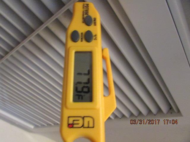 as intended. The supply air temperature on your system read 57 degrees, and the return air temperature was 78 degrees.
