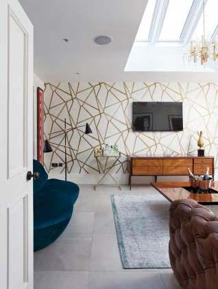 Statement wallpaper from Harlequin adds a quirky touch in the
