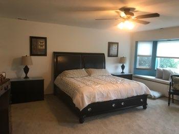 1. Location Location North Master Bedroom 2. Bedroom Walls and ceilings appear in good condition overall. Flooring is carpet in good condition. Heat register present.