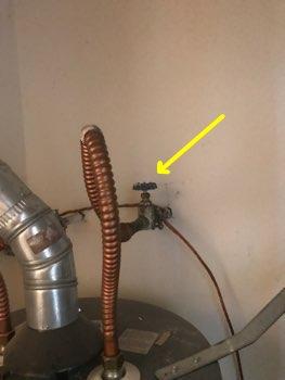 2 Water heater water line shutoff