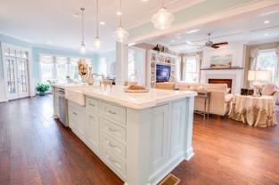 Chef s Kitchen Features Custom Merillat Spring Valley Maple cabinets featuring 8 included stained finishes, deluxe - 3/4" thick, solid hardwood drawer cores with dovetail joinery, SoftAction+ Drawer