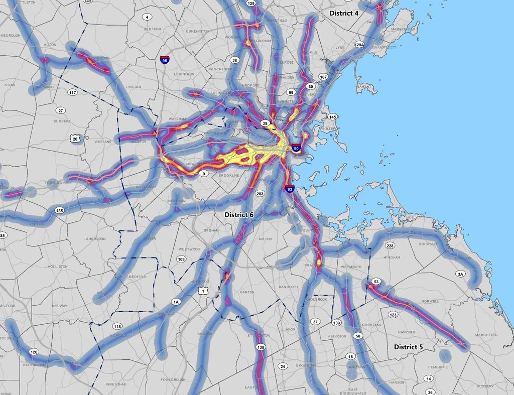 2019 Project Density Heat Map Owner/ Proponent MassDOT Highway Number Percent of Total 87 70% MBTA 32 25%
