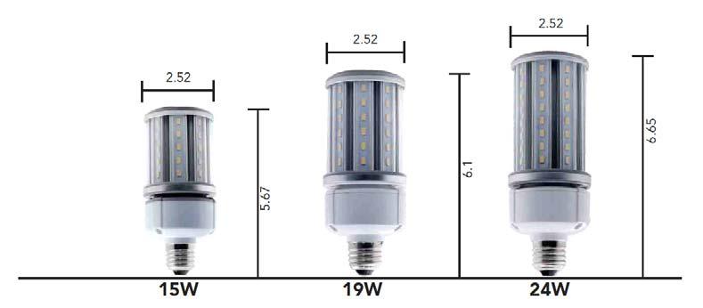 LEDMEDR (LED Medium Base Retrofit) LEDMEDR lamps are designed as an energy saving LED replacement for retrofitting HID post top fixtures that use low wattage small glass envelope HID lamps.