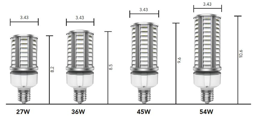 LEDMXR (LED Mogul Base Retrofit with NO Uplight) LEDMXR lamps are designed as an energy saving LED replacement for retrofitting HID post top fixtures that use low wattage small glass envelope HID
