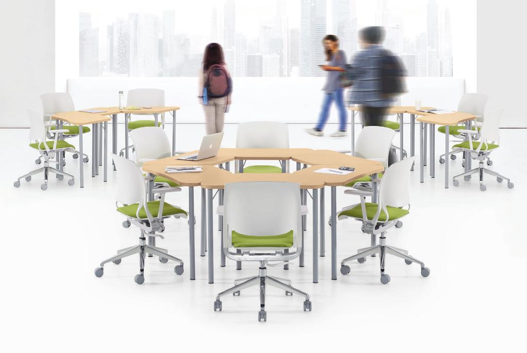 Responds to dynamic learners ZKP003 medium pod tables, set of 6 ZKP006 as above, with casters ZKP011 medium pod tables, set of 4 Zook responds to the ways students learn today.