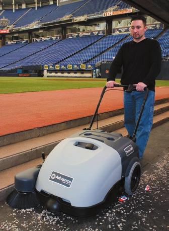 Sweepers Advance Sweepers: the Fast Track to a Clean Sweep From walk-behind to rider models, Advance sweepers provide superior cleaning results in a wide variety of applications and floor