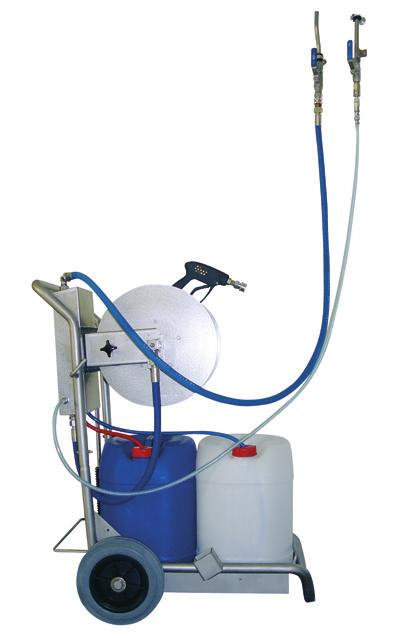 Mobile cleaning systems for the food industry Mobile cleaning system CN 130 Mobile cleaning unit for pressure cleaning, cleaning and Robust stainless-steel casing Hose rewinder SRC (for pressure hose