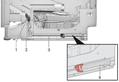 3.28 Door springs Construction-partly the following spring system can be also used: The door springs are situated on the right and left under the base pan.
