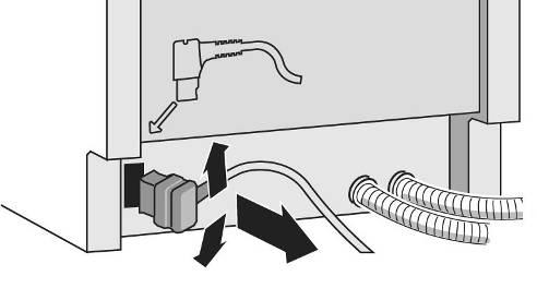2 Removal Disconnect the power cord from the appliance by carefully moving