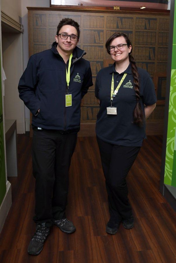 Staff Visitor Service Assistants Our Visitor Service Assistants wear either bright green or navy blue t-shirts and in cold weather, a navy jacket or body warmer.