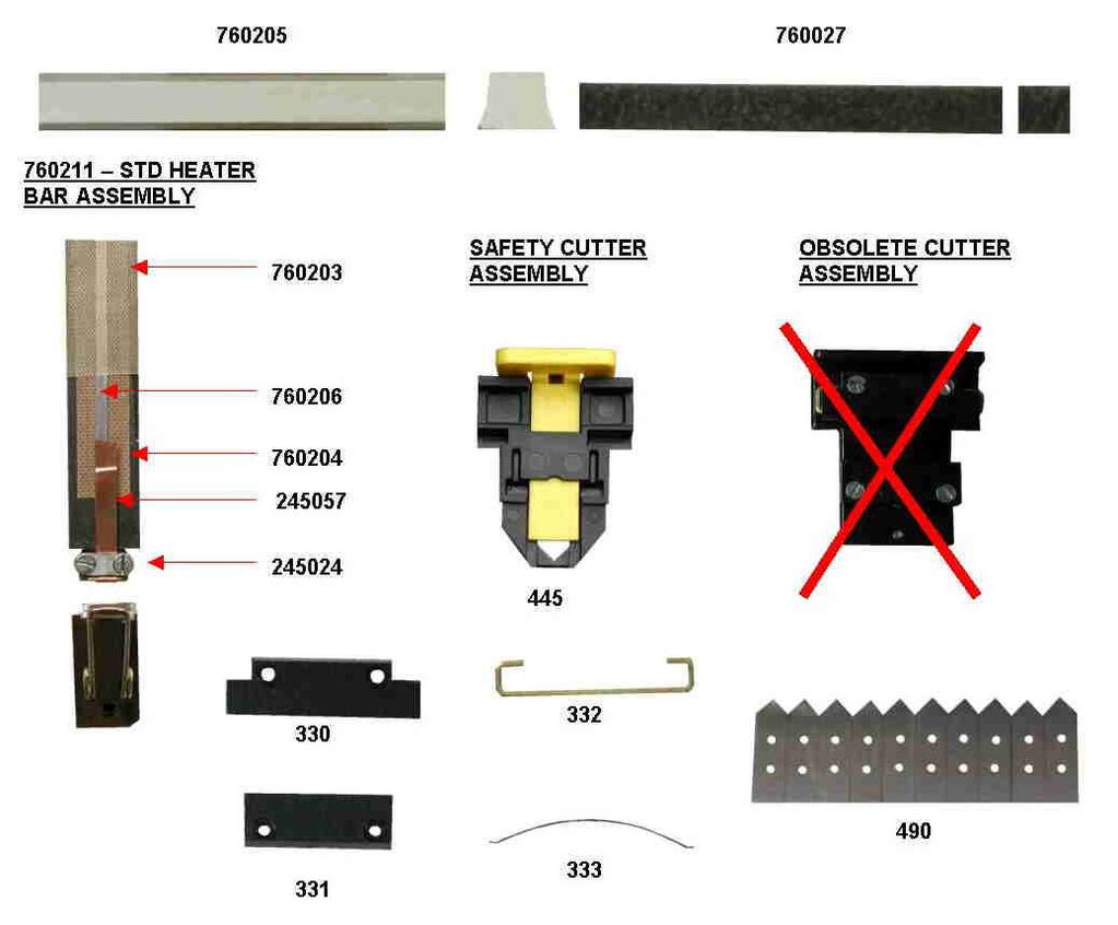 Spares The following consumable spares will enable the machine to be serviced as required.
