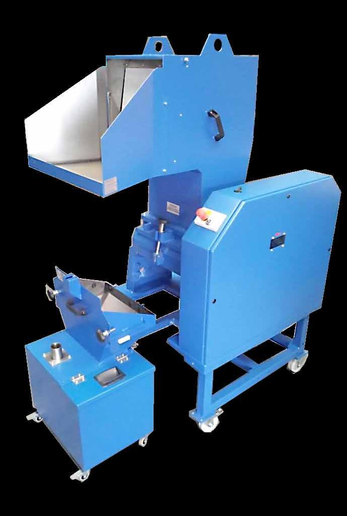 Benefits and applications Accoustic Noise Reduction: Infeed hopper made from Bondal.