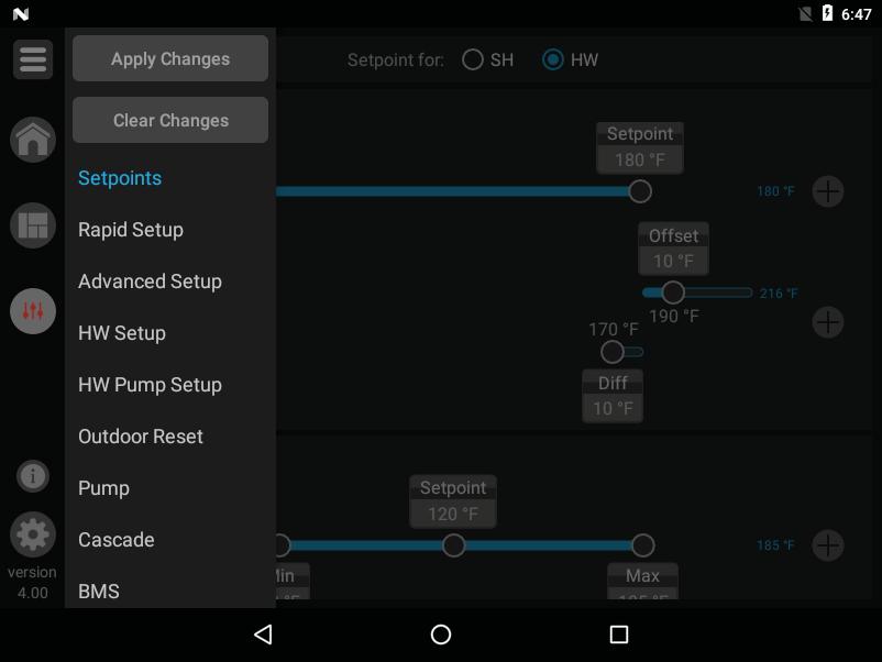 1 Service (continued) Viewable and changeable control parameters