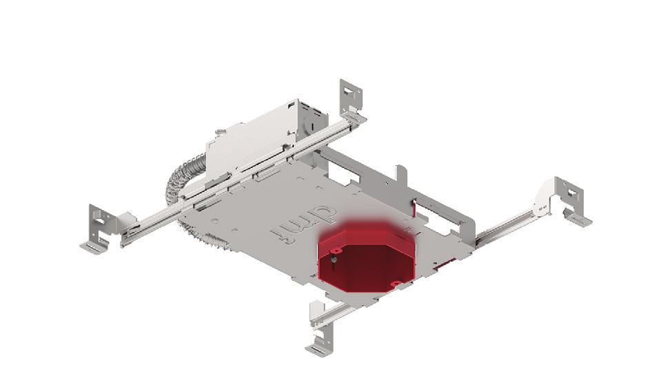 HOUSING SurfaceFrame Octagonal Junction Box with Alternate Dimming and/or Emergency Lighting DRDHNJO SUMMARY JUNCTION BOX: Equipped with (4) 1 /2" trade size knockouts (two side, two top) to allow