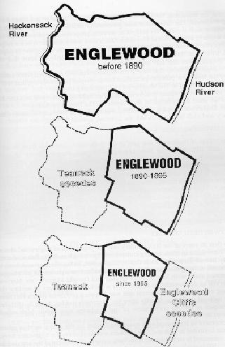 Englewood originally stretched from the Hudson to the Hackensack Northern Railroad (est.