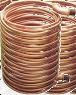 The exchanger is made of copper pipe and is incorporated in the boiler body, surrounding the upper part of