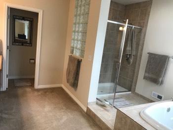 1. Room Master Bathroom Ceiling and walls are in good condition overall.