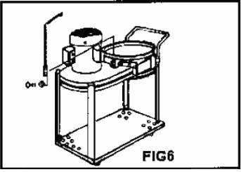 ASSEMBLY INSTRUCTIONS.cont 5. Put the hook of the filter bag support upwards, align the two holes with those on the filtration housing, insert the screws and tighten. (Fig.