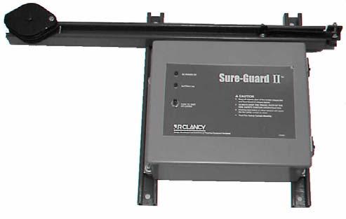PAGE 8 Sure-Guard Maintenance GENERAL DESCRIPTION The Sure-Guard II safety curtain release system consists of a trip arm with pulleys, a metal loop, an electromagnet, and a control section with a