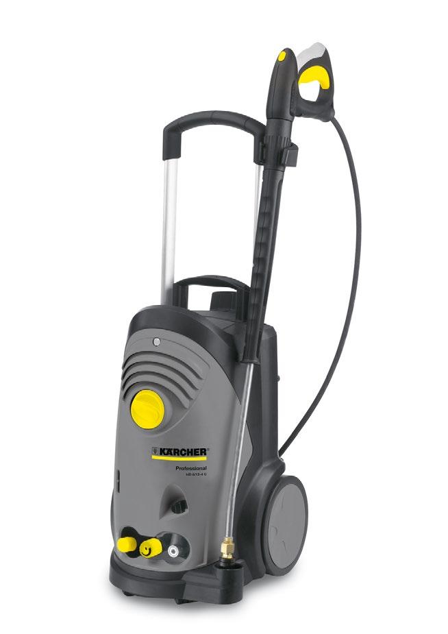Cold-water pressure washer for daily commercial use.