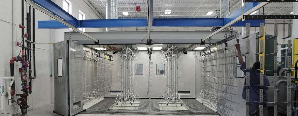 AUTOMATED SYSTEMS Totally Enclosed Multi-Stage Wash Booth and Rinse Recycling Technology Riveer custom-engineered systems are capable of multiple stages including degrease, rinse, pretreat, and seal