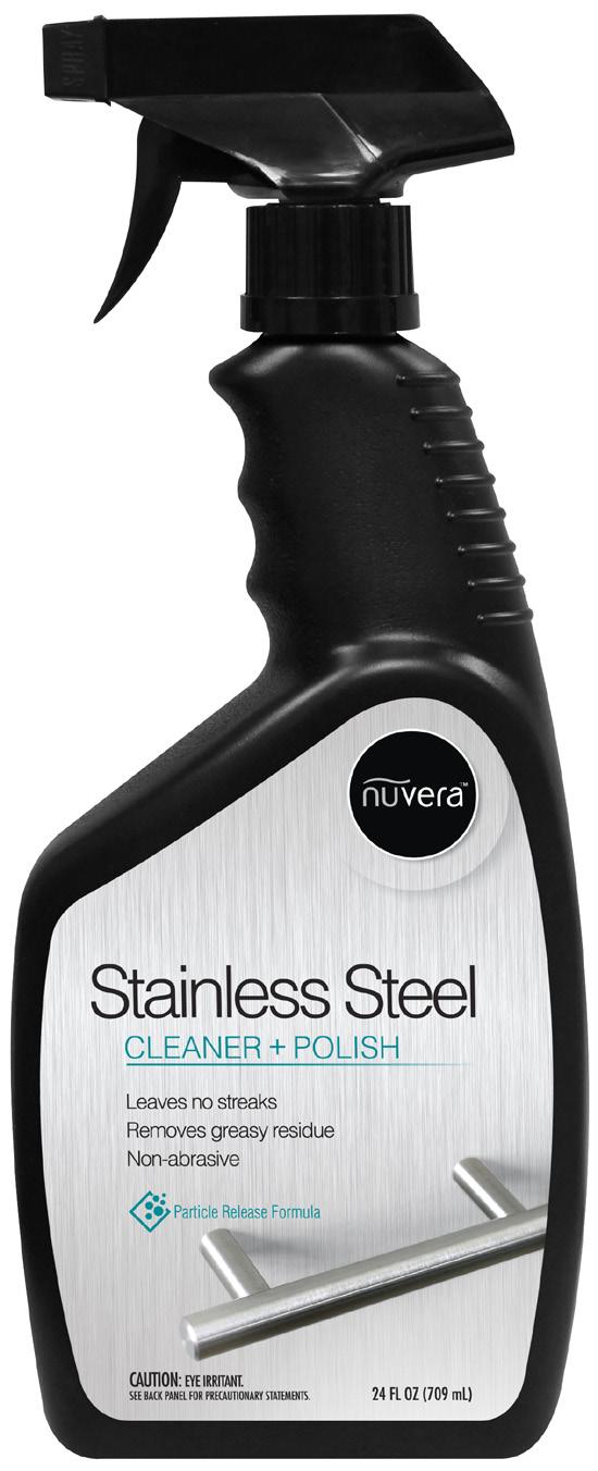 Stainless Steel CLEANER + POLISH CLEANS + SHINES + PROTECTS For all stainless steel appliances and furnishings, including bbq grills, counter tops, metal decorative trim, drinking fountains, metal