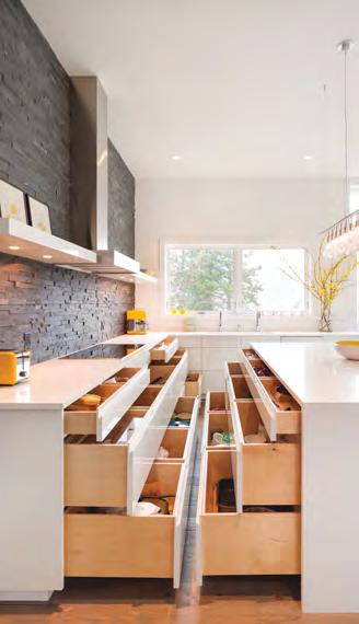 This client had a very contemporary, very streamlined kitchen with minimal wall cabinets.