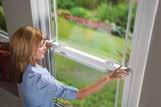 To tilt the bottom sash: Unlock the window and raise the bottom sash at least 3 inches.
