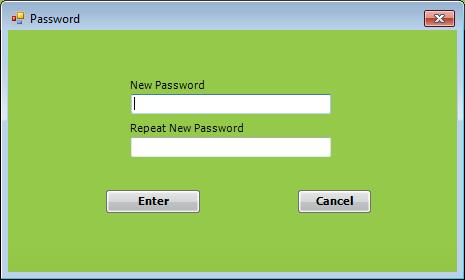 Advanced Options 7.2 Setting a Password To prevent unauthorized access to the programming section of the SmartPrep Module, select the Password option at the top of the Advanced window.