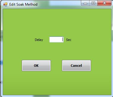 Edit Soak Method 7.3.14 Time Delay Start In some situations it may be desirable to start a method running later during the night.