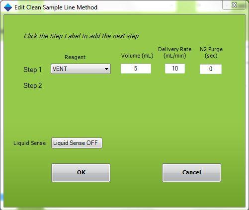 Advanced Options 7.3.21 Clean Sample Lines This operation allows each of the sample lines to be easily cleaned.