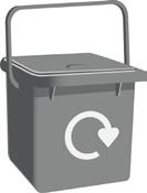To keep your bin and caddy clean you may want to use liners, however, you can only use compostable liners that display the compostable logo or newspaper.