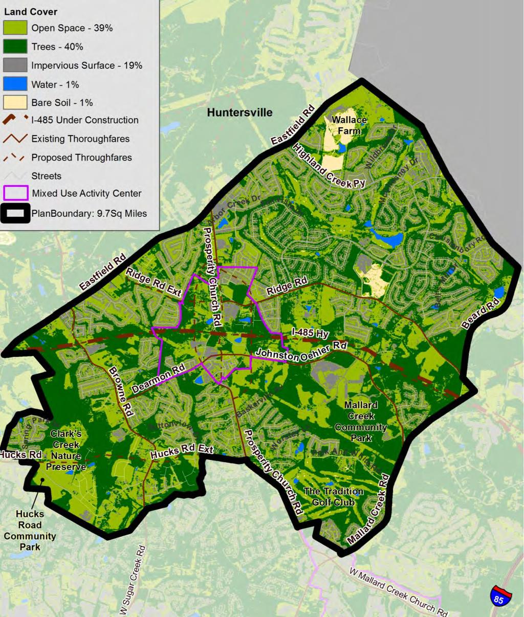 Tree Canopy Establish tree canopy goals for the plan area to support