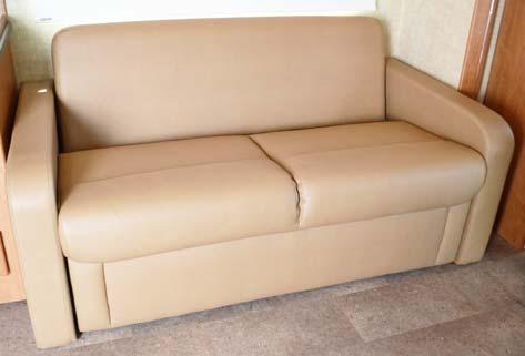 Security Latch (Located on front of sofa) - Pull OUT to release Lift the front edge of the sofa seat upward and outward from the wall while gently