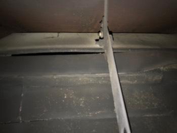 Creosote buildup in the fireplace, recommend cleaning by