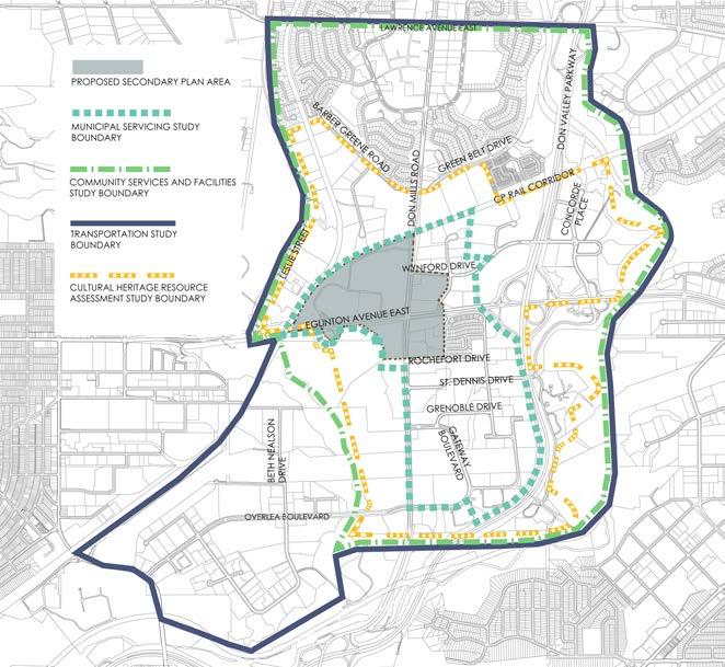 Phase 3 comprises the preparation of a Secondary Plan to guide future planning in the area based on the four guiding principles and the public realm plan adopted by City Council at the conclusion of