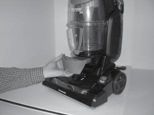 . 1. Unplug the vacuum from electrical outlet. 2. The pre-motor filter protects the motor from dirt particles. It is located in the slide out tray underneath the dirt container.
