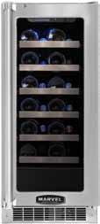 the cabinet. All Marvel Refrigeration wine cellars are equipped with the exclusive Vibration Neutralization System (VNS) to protect your wine from damaging vibration.