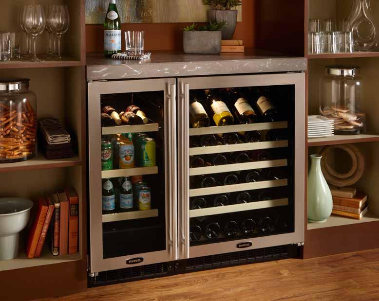 Smart shelf designs and storage options give you maximum capacity and versatility, and natural maple rack facings and wood overlay options allow you to integrate with your cabinetry.