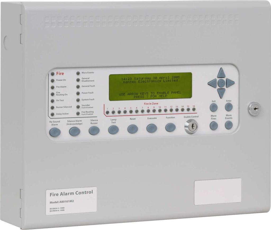 FireCell Control Panels 16 zonal LED indicators 2 programmable sounder circuits 5 programmable inputs 3 programmable relays 3A power supply Powerful and versatile cause & effect programming Fully