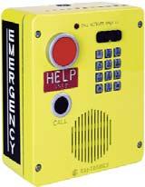 enclosure, designed for surface-mounting; includes 12-button Braille keypad, EMERGENCY push button, and CALL (off-hook) button.